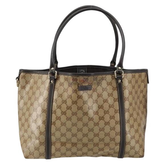 GUCCI GG Crystal Tote Bag Coated Canvas Outlet Beige Gold - Picture 2 of 13